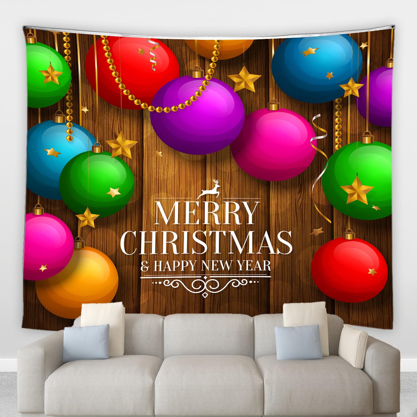 

Рождественский гобелен Святочный шар Праздничная вечеринка Декор фон настенный Гобелен в стиле бохо Мандала настенный художественный домашний декор гобелен 100x75cm