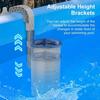 AIMOONSA Skimmer de surface pour piscine hors-sol - panier réglable, support bord pour piscines gonflables et tubulaires
