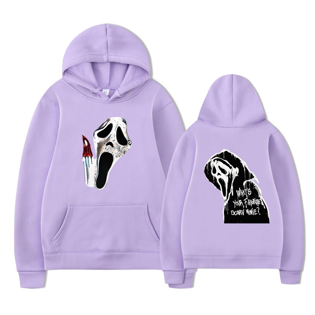 VI Ghostface Hettegenser Høst Vinter Fleece Streetwear Topper