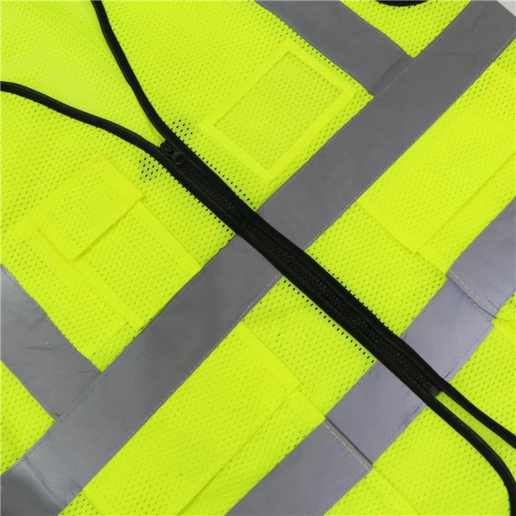 Fluorescent Reflective Work Vest for Construction Safety