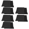 ABUL-12 Pcs Black Acoustic Panels Soundproofing Foam Acoustic Tiles Studio Foam Sound Wedges 2.5 X 30 X 30Cm
