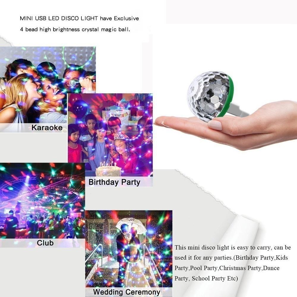 Mini Car Lights Portable Home Party Light DC 5V Colorful Ball Led Phone USB Lights
