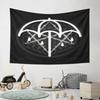 "Umbrella Logo with Geometric Background" Pattern Wall Hanging Tapestry Decorative Tapestry Home Decor for Bedroom and Living Room