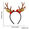 Brown Adorable Reindeer Antlers Headband With Red Pom Poms For Christmas Parties