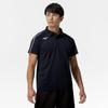 Training wear polo shirt, moisture-wicking, quick-drying, 32MAC176, unisex, deep navy, XL