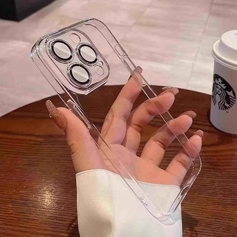 Applicable To Apple 17promax Mobile Phone Case New Electroplated IPhone 16 High End Sense with Lens Film Full Cover Soft Case