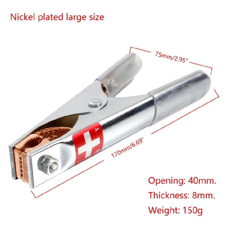 2PCS Car Battery Copper Plating Alligator Clip Big Size 17CM Battery Fire Cable