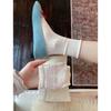 Lace Trim Patterned Socks for Children, Hollowed-out Thin Cotton, Versatile Mesh Without Bones, High-topped Pile-up Socks