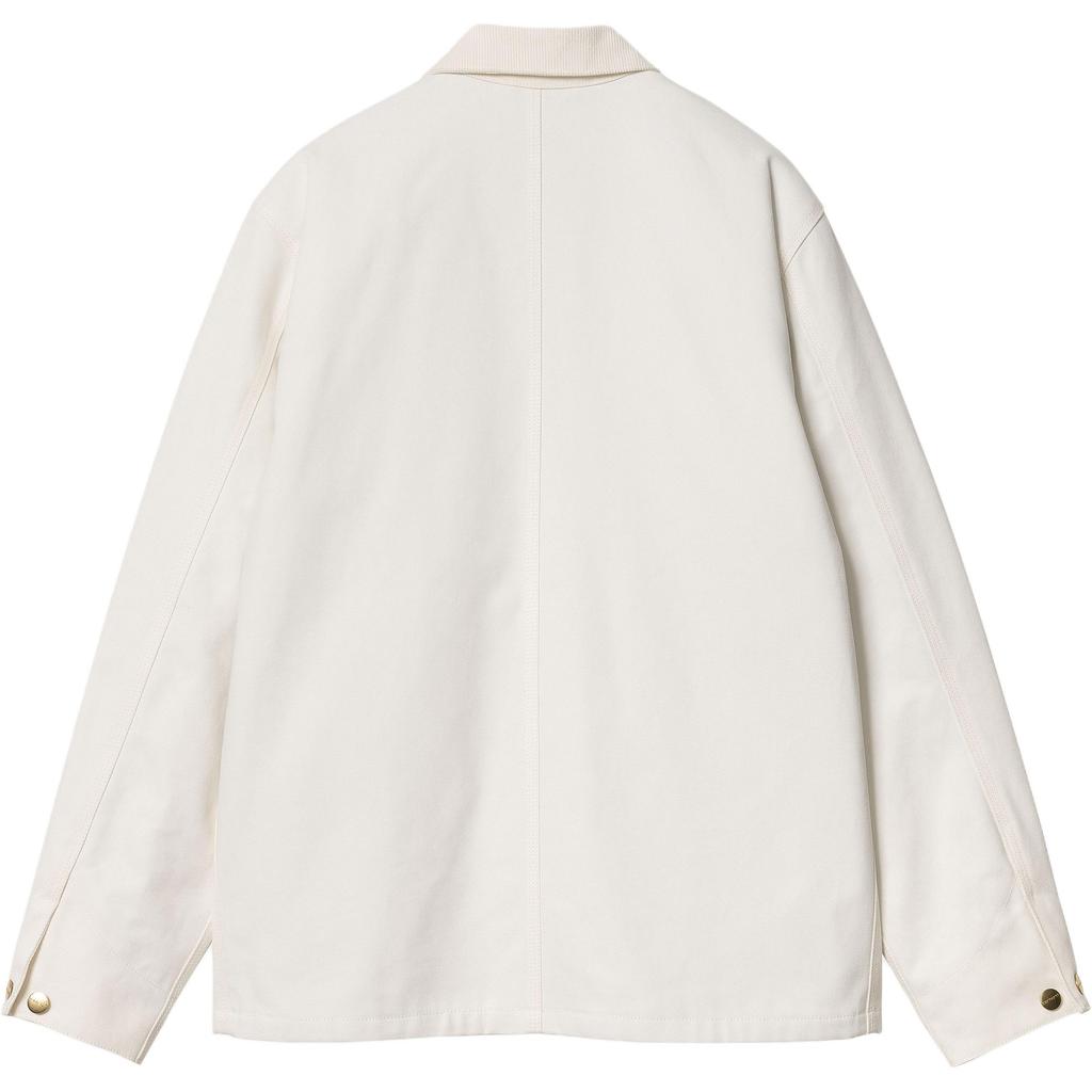 Carhartt WIP FW24 Michigan Coat Classic Square Label Button Long Sleeve Jacket Unisex Jacket Off-White I015261-0DJ-01