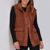 Women's Patchwork Sleeveless Lambswool Casual Versatile Warm Vest Jacket