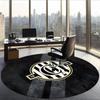 Collingwood Football Club (1) Round Office Rug Decorative Floor Rug for Office Bedroom Living Room and Home Space