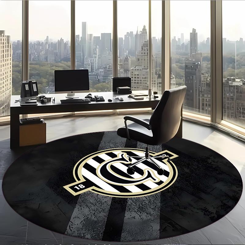 Collingwood Football Club (1) Round Office Rug Decorative Floor Rug for Office Bedroom Living Room and Home Space