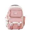 Large Capacity Backpack Student Lightweight Schoolbag Color Contrast Backpack