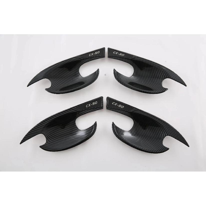 

For Mazda CX-50 CX50 2024 ABS Carbon Fiber Door Handle Bowl Frame Cover Trims Protecrion Sticker Car Styling Accessory вуглецевого волокна, чорного кольору