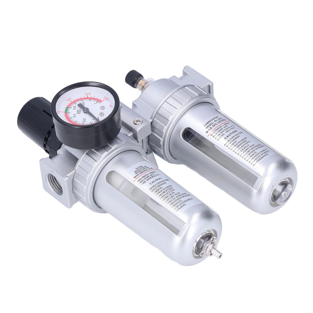 G1 2in Air Compressor Filter Water Oil Separator Regulator with Pressure Gauge Maximum 1Mpa