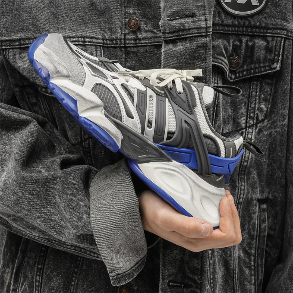 2025Summer Breathable Comfortable Lightweight High-Quality Fashion Casual Mecha Shoes Couple Dad Shoes Two Colors36-44