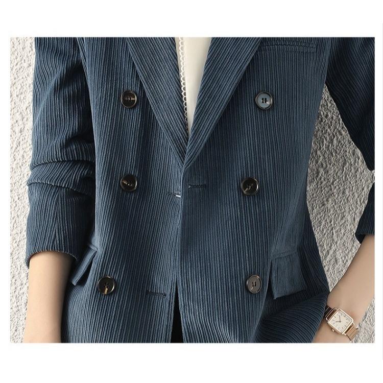 Retro Corduroy Suit Jacket for Women In Autumn / Winter, British Style Casual and Sophisticated Small Blazer with High-end Feel