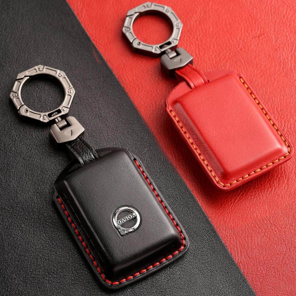 Suitable for Volvo S90 car key case, high-grade XC60 leather key case, handmade XC90 protective case