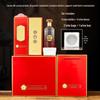 Gradient Baijiu Glass Bottle: 500ml Leak-Proof, Sealed Collectible Wine Container with Gift Box Packaging (Empty).