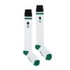 Argyle Point Over Knee Socks_White