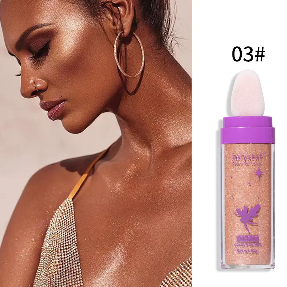 Polvere illuminante Illumina tutto il corpo Polvere riparatrice in polvere ad alta luminosità Trucco riparatore tridimensionale naturale