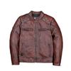 Chinese Size Amei Kaki Vintage Brown First Layer Natural Cowhide Men's Leather Jacket Men Biker Coat Slim Fit Autumn