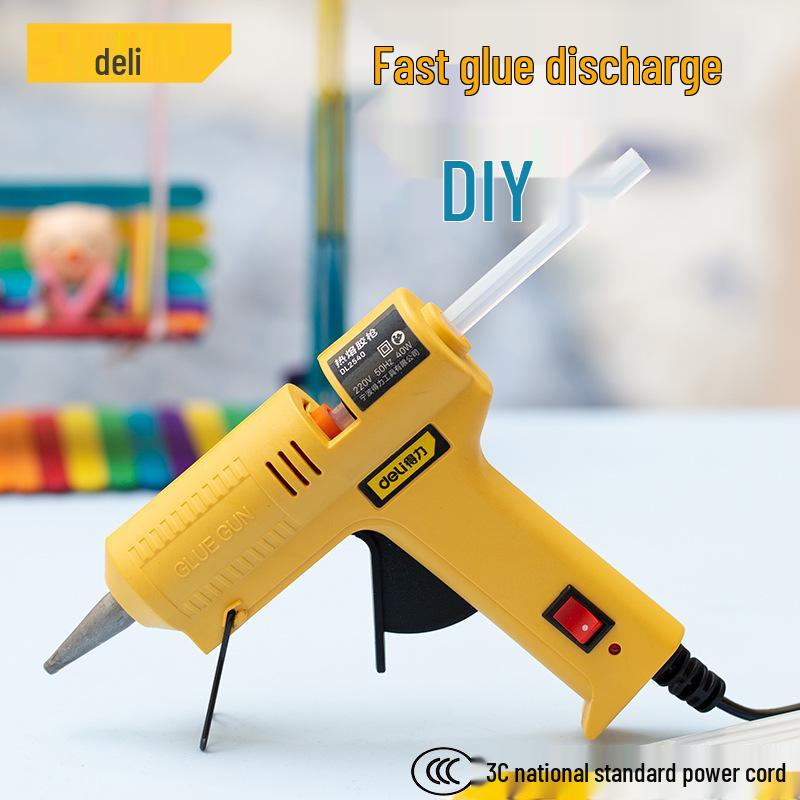 Deli Tools Small Hot Melt Glue Gun for Crafts and Household Use