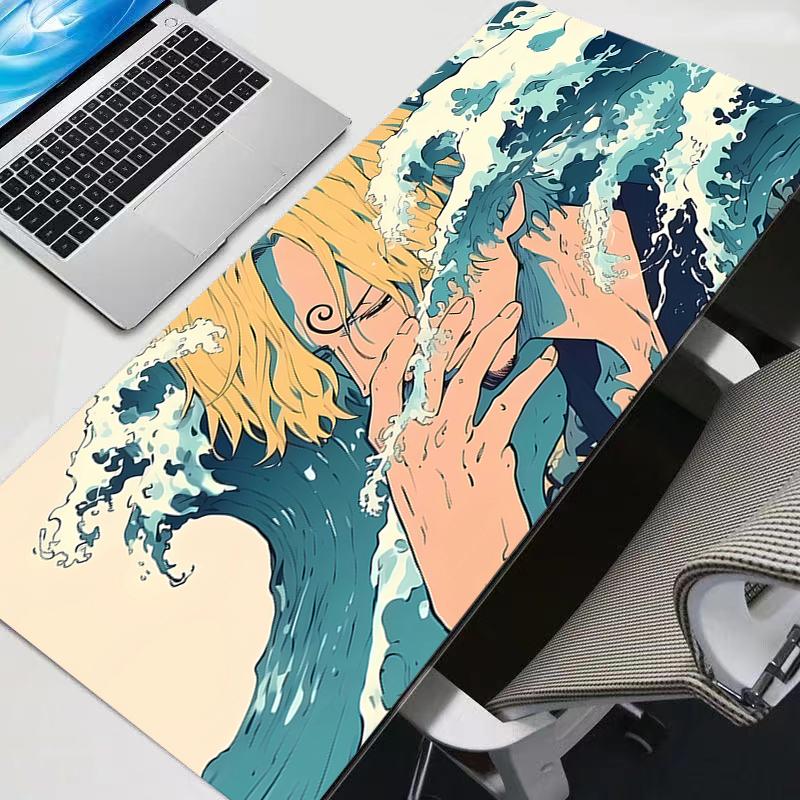 Neue Mauspads Großes Anime One Piece Sanji Gaming Zubehör Mauspads Gamer PC Komplett Computer Tastatur Schreibtischmatte Varmilo Tisch