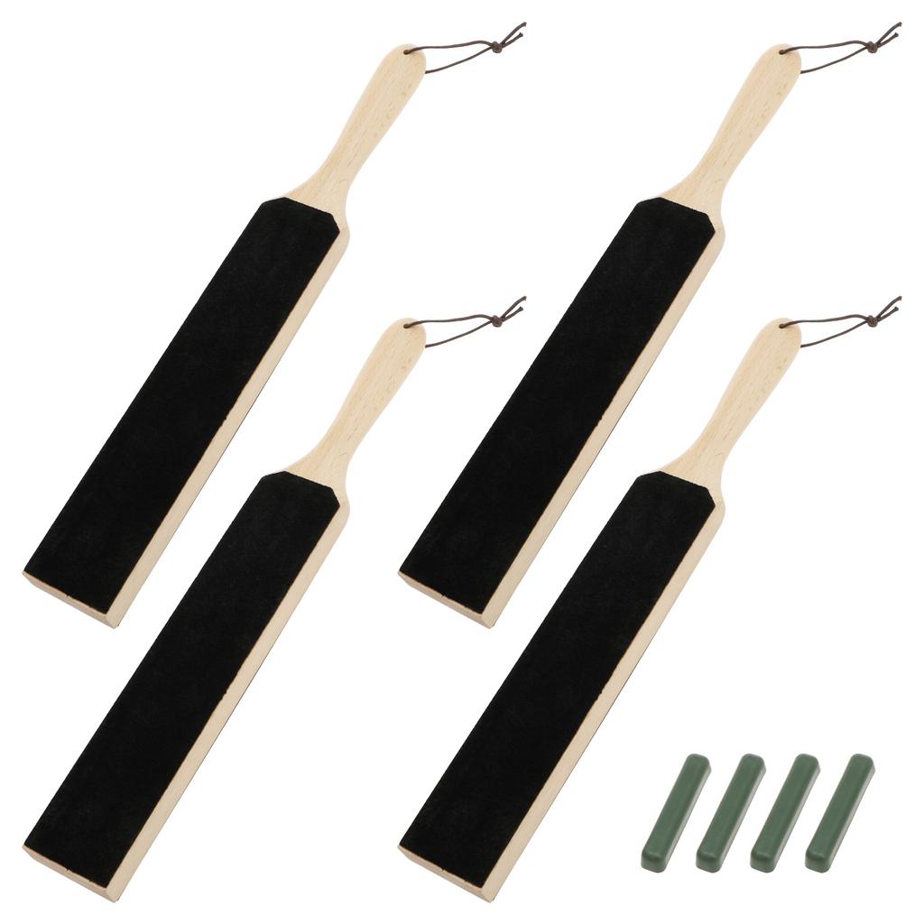 Double Side Leather Strop Leather Sharpening Strop for Razor Knives Double Sided Home Sharpening Tool and Polishing Board