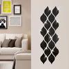 12pcs Acrylic Leaf Mirror Wall Sticker Home Decoration Water Drop Mirror Decals Self-adhesive Art Mural Living Room Wallpaper