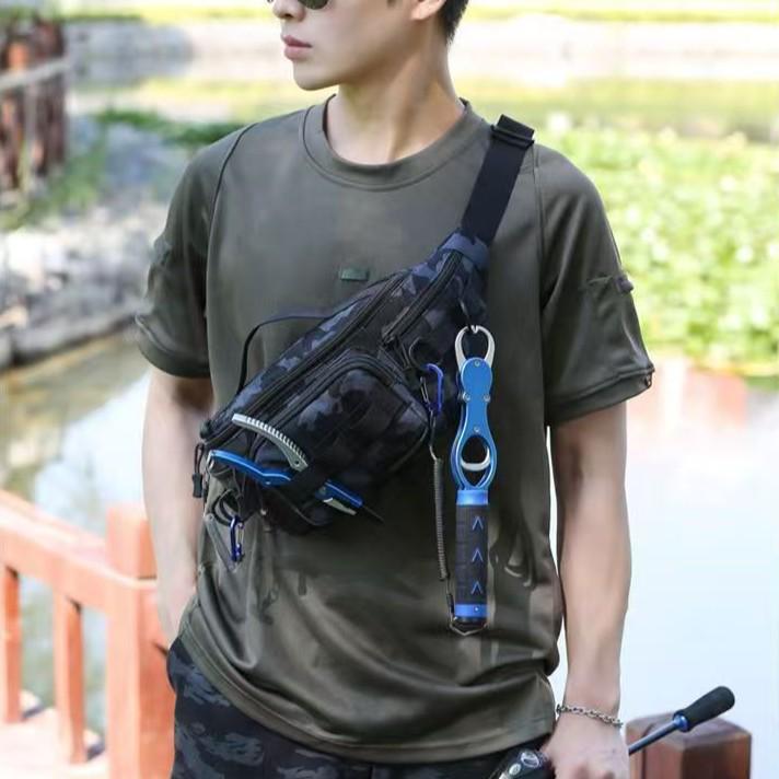 Multi-functional Tactical Crossbody Waist Bag for Men & Women - Outdoor Sports, Casual Fishing, Large Capacity