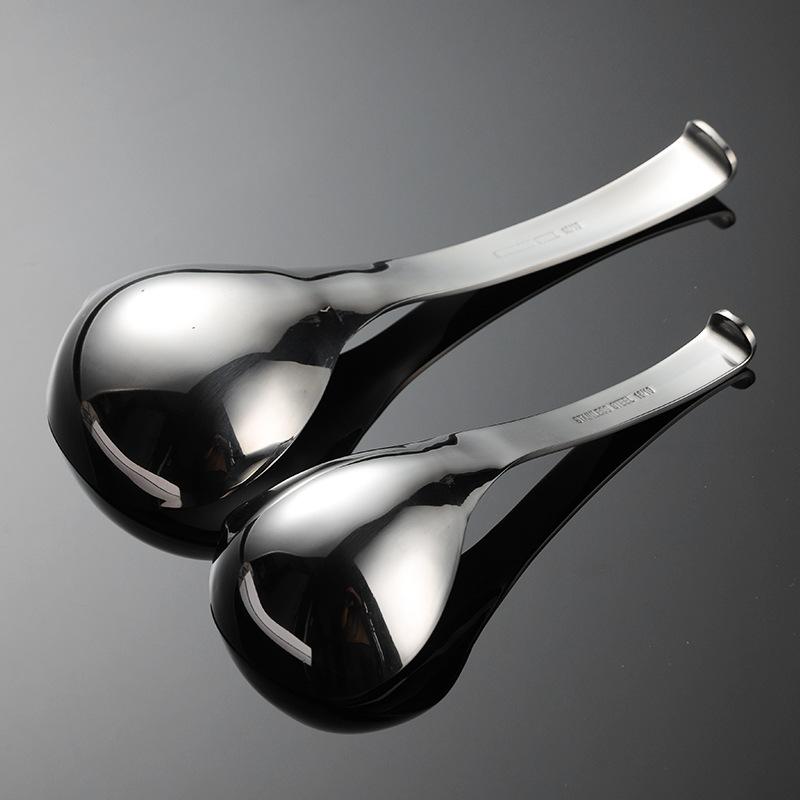 304 stainless steel beautiful spoon household large soup shell spoon hanging edge design hotel public spoon kitchen gift