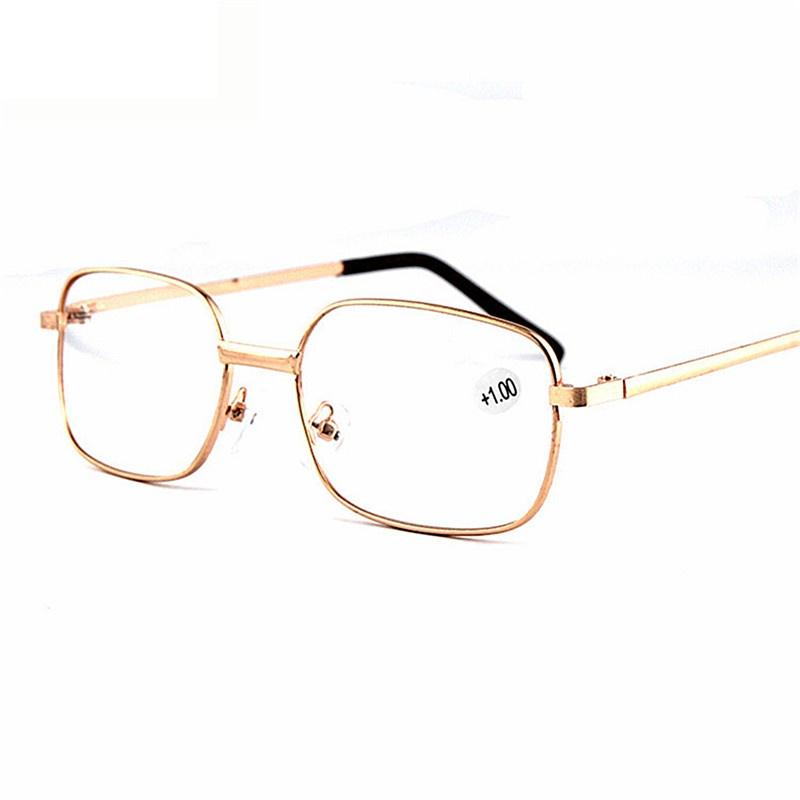 1 tk Fashion Unisex kerge kullast metallraamiga eakate prillid hüperoopiaprillid