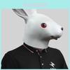 Adorable Masque Tête d'Animal Lapin Pour Fêtes Amusantes et Festivités d'Halloween En Latex