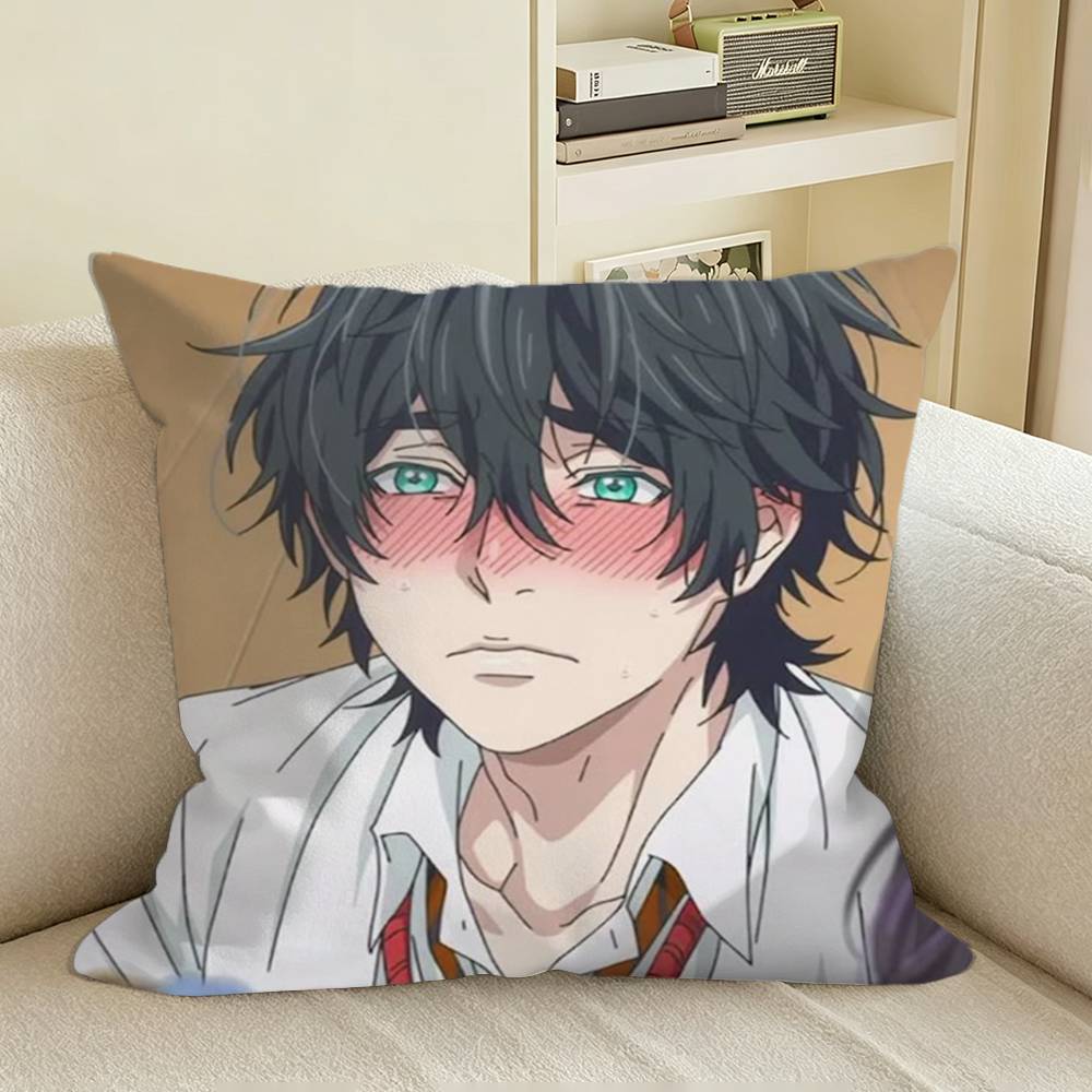 YURI BL Anime YYarichin BClub Square Sofa Pillow Cover Solid Color Living Room Home Decor Cushion Case
