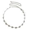 New European and American Women's Leaves Texture and Texture Fashionable Metallic Silver Women's Waist Chain Spring and Summer Versatile