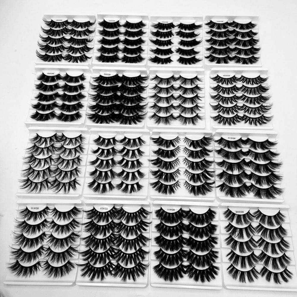 Beauty Eye Makeup Tools Dramatic False Eyelashes 8D Mink Hair Thick Long Wispies Fluffies