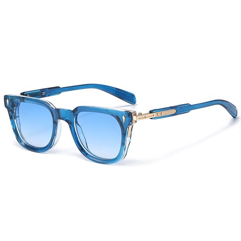 

New Square Sunglasses Women Vintage Big Frame Shades Men Trending Design Luxury Sun Glasses UV400 Oversized Eyewear Gafas Oculos as picture синий