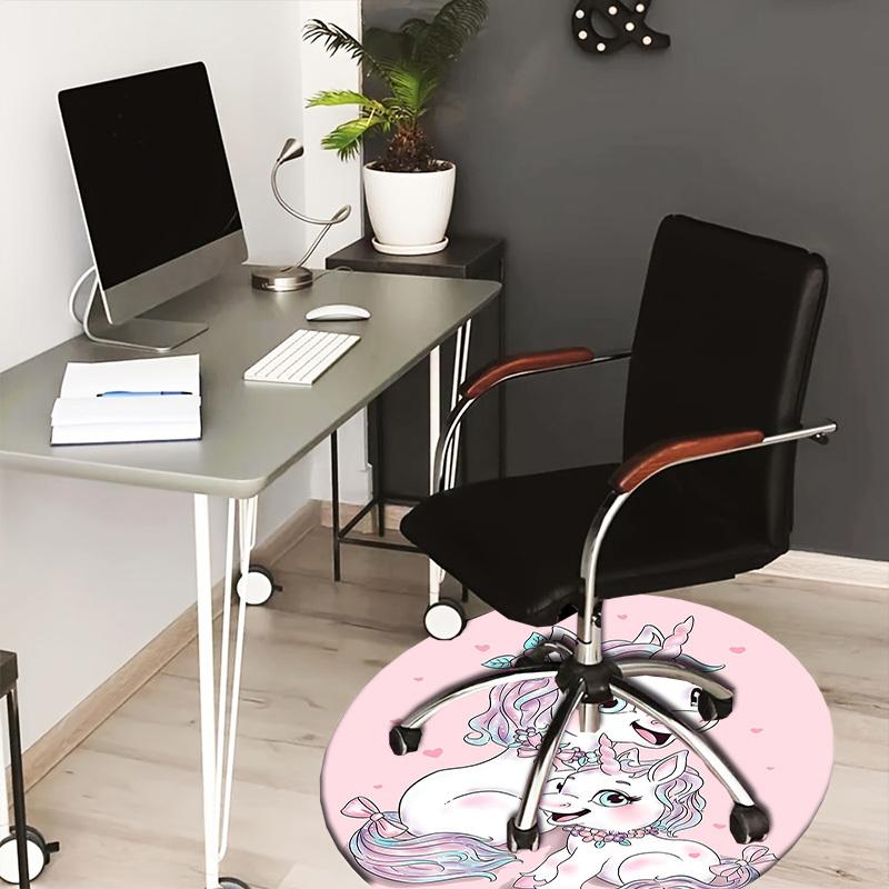 

1PC Unicorn Baby Non-Slip Floor Round carpet, Office, family, bedroom, Large Area Rug Indoor Rugs, Vibrant Colors-Z0481 80cm by 80cm