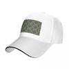 ALIEN EYES RETRO PATTERN IN BLUE GREEN AND LIGHT GREEN A Baseball Caps Hat