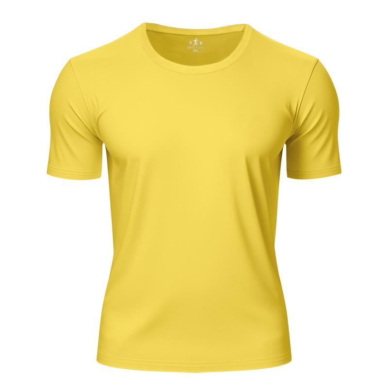 Unisex Asiatisches Schnelltrocknendes Atmungsaktives Einfarbiges Kurzarm Marathon Fitness Nadelöhr T-Shirt