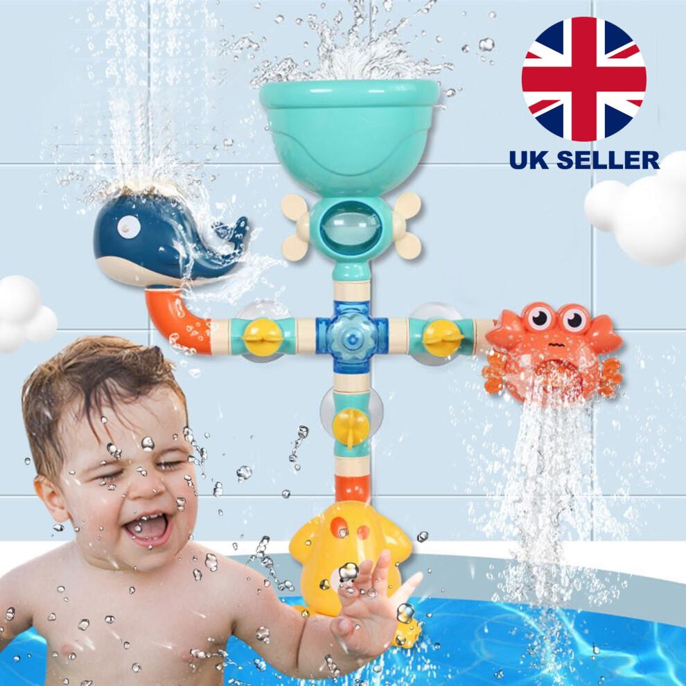 Kids Bath Toy Water Spray Whale Squid Crab Model  Suction Water Toys