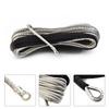 Synthetic Winch Rope Line Cable Tow Cord With Sheath Gray Light Weight