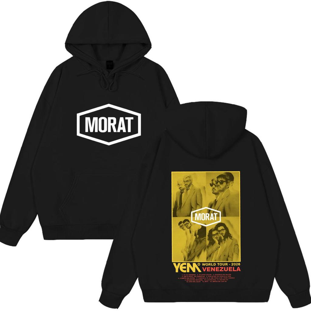 Band Morat Yem World Tour 2026 Print Hoodie Men Women Hip-hop Pullover Winter Long-sleeved Casual Loose High-quality Sweatshirts