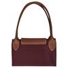 Longchamp Le Pliage Logo Snap Closure Recycled Polyamide Canvas Shoulder Bag Medium Women Shoulder Bag Burgundy 2605089P87