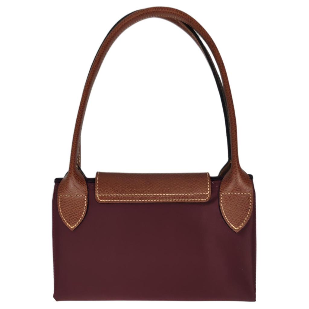 Longchamp Le Pliage Logo Snap Closure Recycled Polyamide Canvas Shoulder Bag Medium Women Shoulder Bag Burgundy 2605089P87