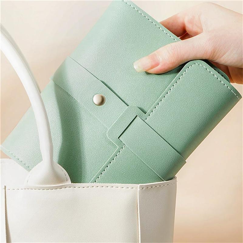 Creative Book Shape PU Leather Earrings Storage Bag Earring Studs Eardrops Organizer Portable Jewelry Storage Bag Large Capacity
