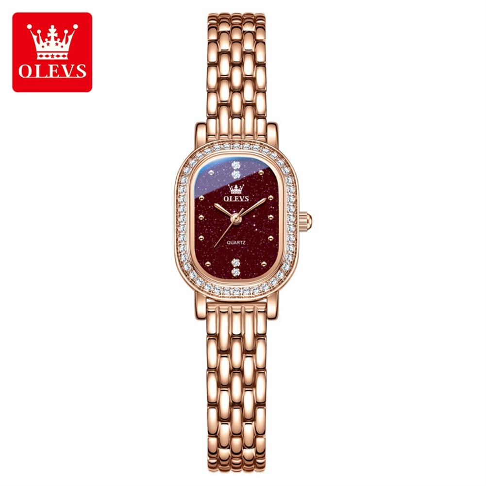 OLEVS 5697    Fashion Casial  Luminous Diamond Bracelet Fashion Simple Highly Waterproof Lady Woman Quartz Watch