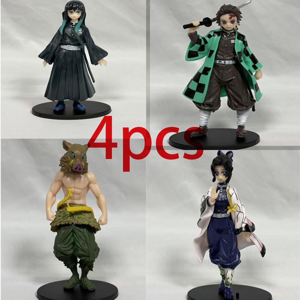 Non-Toxic .Spot Anime Slayer Kimetsu No Yaiba Figure Kamado Tanjirou Action Figure Agatsuma Zenitsu Nezuko Warrior Pvc Model Toys