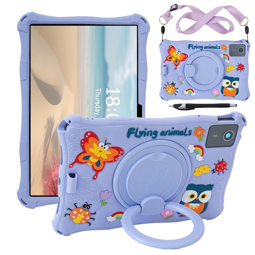 Weiche Silikon-Ständerhülle für Lenovo Xiaoxin Pad 2025 11 Zoll Drehbar Cartoon Tablet-Hülle Für Lenovo Tab M11 TB330FU TB331FC